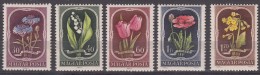 Hungary Flowers 1951 Mi#1208-1212 Mint Never Hinged - Unused Stamps