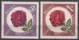 Hungary Flowers 1959 Mi#1581-1582 Mint Never Hinged - Unused Stamps