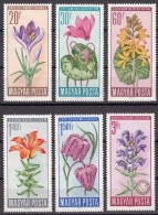 Hungary Flowers 1966 Mi#2212-2217 Mint Never Hinged - Unused Stamps