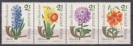 Hungary Flowers 1963 Mi#1967-1970 Mint Never Hinged - Unused Stamps