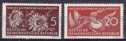 Germany DDR Flowers 1957 Mi#561-563 Mint Never Hinged - Unused Stamps