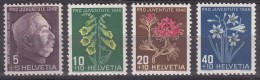 Switzerland Pro Juventute Flowers 1948 Mi#514-517 Mint Never Hinged - Nuovi