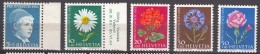Switzerland Pro Juventute Flowers 1963 Mi#786-790 Mint Never Hinged - Ungebraucht