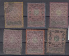 Austria Occupation Of Bosnia Rare Revenue Fiscal Tax Stamps Pieces - Steuermarken