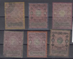 Austria Occupation Of Bosnia Rare Revenue Fiscal Tax Stamps Pieces - Fiscales