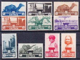 Italy Colonies Eritrea 1933 Sassone#203-212 Mint Hinged - Erythrée