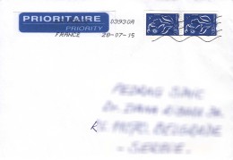 France Modern Cover To Serbia - Lettres & Documents