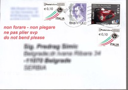 Italy Modern Cover To Serbia - 2011-20: Marcophilie