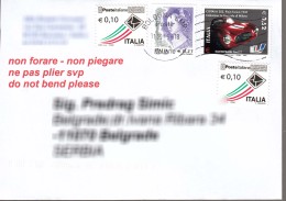 Italy Modern Cover To Serbia - 2011-20: Poststempel