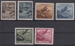 Liechtenstein 1930 Airmail Mi#108-113 Mint Hinged - Nuevos
