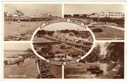 Bognor Regis Marine Gardens & Russell Hotel Boating Pool Hotham Park E Promenade W Sands Waterloo Sq Real Photo C1950 - Bognor Regis