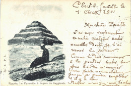 Carte Postale Ancienne De PYRAMIDE De SAGGARAH - Piramiden