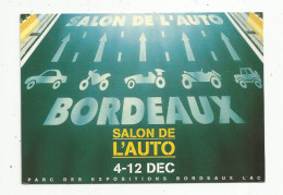 Cp , Publicité , Salon Del'AUTO , 33 ,BORDEAUX , Vierge , Automobile - Advertising