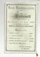 Programme , Union Parthenaisienne , 1905 , Concert - Programs