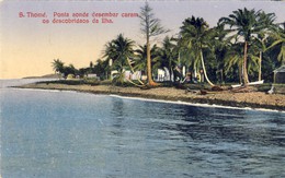 S. THOMÉ, SÃO TOMÉ, Ponto Onde Desembarcaram Os Descobridores Da Ilha , 2 Scans - São Tomé Und Príncipe