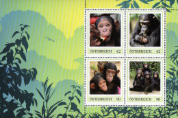 ÖSTERREICH 2014 ** Affen, Schimpansen - PM Personalized Stamps MNH - Chimpanzees