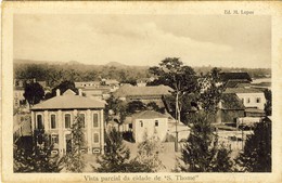 S. THOMÉ, SÃO TOMÉ, Vista Parcial Da Cidade De S. Thomé, 2 Scans - São Tomé Und Príncipe