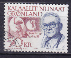 Greenland 1991 Mi. 222     50.00 Kr Personlichkeit Hans Lynge, Maler & Schrifftsteller - Used Stamps
