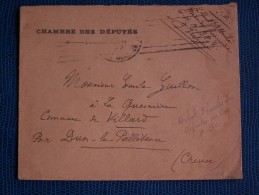 ""  ENV. CHAMBRE  DES  DEPUTES // Signée Du Lieutenant Attaché Mission Française - 1905 ""   Timbre Sec Au Dos - Lettres Civiles En Franchise