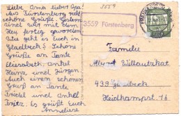 3559 LICHTENBERG - FÜRSTENBERG, Landpoststempel, 1962 - Frankenberg (Eder)