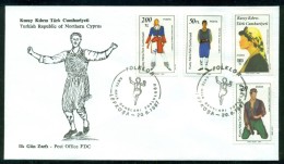 AC - NORTHERN CYPRUS FDC - FOLKLORE FOLK DANCES LEFKOSA 20 AUGUST 1987 - Covers & Documents