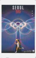 TC JAPON / 110-015 - Poster JEUX OLYMPIQUES SEOUL 1988 - OLYMPIC GAMES KOREA COREE - JAPAN Sport Phonecard - 170 - Giochi Olimpici