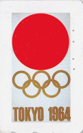 TC JAPON / 110-011 -  Poster JEUX OLYMPIQUES TOKYO 1964 Drapeau Flag - OLYMPIC GAMES JAPAN Sport Phonecard - 178 - Jeux Olympiques