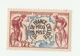 1953 - Cinquantenaire Du Tour De France Cycliste - Yvert & Tellier N° 955 - Otros & Sin Clasificación