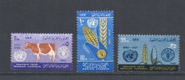 Egitto     1963 Freedom From Hunger Campaign MNH YVERT 561/3 SET - Gebruikt