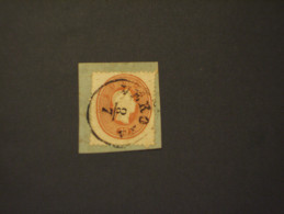 LOMBARDO VENETO - 1861 EFFIGIE 10 S., Su Frammentino - TIMBRATO/USED - Lombardy-Venetia