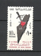 Egitto   1965 Massacre Of Deir Yassin MNH**  Yvert 645 - Gebruikt