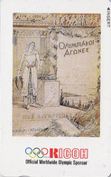 TC Japon / 110-011 - POSTER JEUX OLYMPIQUES GRECE ATHENES 1896 / RICOH - OLYMPIC GAMES GREECE - Japan Phonecard - Olympische Spelen