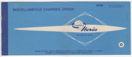 IBERIA LINES AEREAS DE ESPANA S.A. AIRLINES PASSENGER TICKET 1962 - Europa