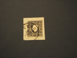 LOMBARDO VENETO - 1859 EFFIGIE 3 S., Su Frammentino  - TIMBRATI/USED - Lombardy-Venetia