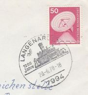 1978 Cover LAGENARGEN CASTLE 1200th Anniv Event Pmk Stamps Germany - Châteaux