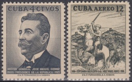 1958-234 CUBA. REPUBLICA. 1958. Ed.744-45. JOSE MIGUEL GOMEZ. HORSE. MNH - Ongebruikt