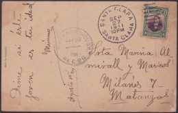 1910-H-80 CUBA REPUBLICA. 1c POSTCARD DE SANTA CLARA TO MATANZAS. 1911. - Lettres & Documents