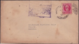 1917-H-319 CUBA REPUBLICA. 2c PATRIOTAS. 1926. MARCA POSTAL DE NO INCLUIR VALORES EN LAS CARTAS. - Lettres & Documents