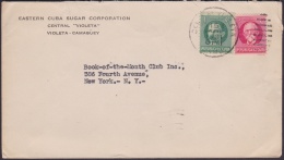 1917-H-320 CUBA REPUBLICA. 1-2c PATRIOTAS. SOBRE DEL CENTRAL VIOLETA. SUGAR MILL VIOLETA. CAMAGUEY. - Briefe U. Dokumente