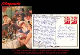 AMERICA. ESTADOS UNIDOS. ENTEROS POSTALES. TARJETA POSTAL CIRCULADA 1981. OAKLAND.ESTADOS UNIDOS-BOGOTÁ. COLOMBIA - Andere & Zonder Classificatie