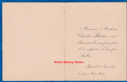 Faire Part De Naissance De 1898 - PARIS - Monsieur & Madame Charles PRIEUR Et Leur Fils André - 51 Avenue Henri Martin - Birth & Baptism