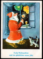 5818 - Alte Glückwunschkarte - Weihnachten Weihnachtsmann - Planet DDR 1978 - Wongel - Santa Claus