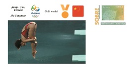 Spain 2016 - Olympic Games Rio 2016 - Gold Medal Jump Female China Cover - Altri & Non Classificati