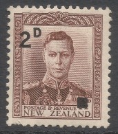 New Zealand. 1941 KGVI Surcharges. 2d On 1½d MH. SG 629 - Ongebruikt