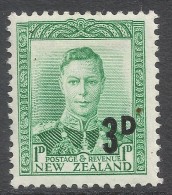 New Zealand. 1952-53 Surcharges. 3d On 1d MH. SG 713 - Unused Stamps