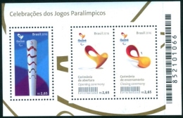 BRAZIL 2016  -  RIO 2016 - CELEBRATING THE PARALYMPIC GAMES   -  S/S 3v - Ungebraucht