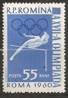 Roumanie 1961 N° 1722 Iso O Athlétisme, Sport, Jeux Olympiques, Rome, Saut En Hauteur, Anneaux Olympiques - Gebraucht