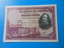 Espagne 50 Pesetas 1928 P.75b TTB - 50 Peseten