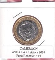 CAMEROON 4500 CFA 2005 POPE BENEDICT XVI BIMETAL UNC NOT IN KM - Kamerun