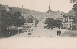 Delcampe - AK Aue Schwarzenberger Strasse Nicolai Passage Berufsschule Bei Schneeberg Schwarzenberg Lauter Schlema Lössnitz Bockau - Aue